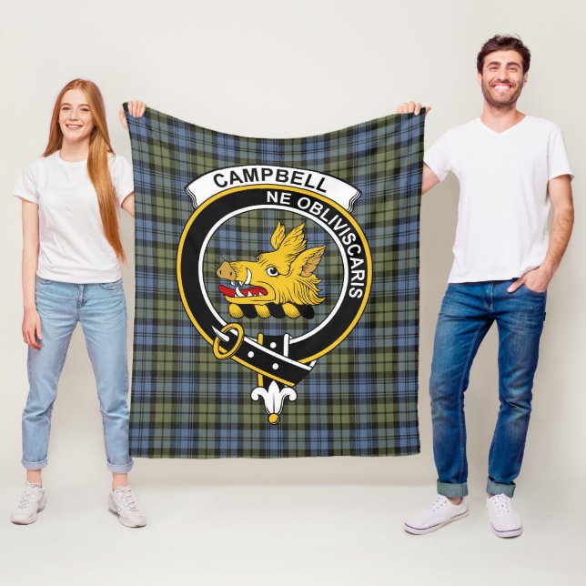Manta Polar Clan Campbell Faded Tartan Plaid (In situ)