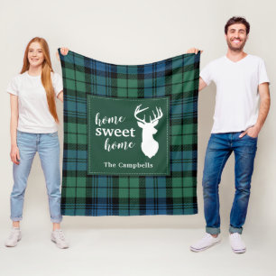 Manta Polar Clan Campbell Rustic Tartán, Navidad de Plaid