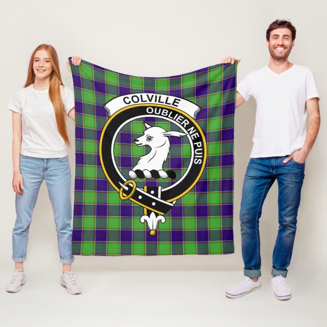 Manta Polar Clan Colville Tartan Plaid (In situ)
