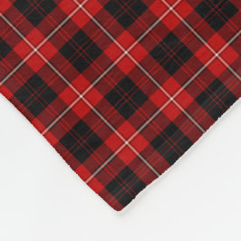 Manta Polar Clan Cunningham Red and Black Tartán