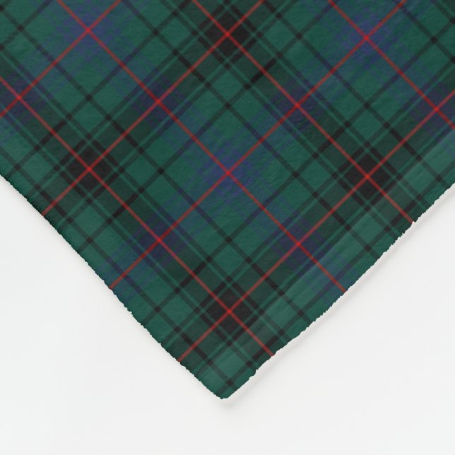 Manta Polar Clan Davidson Dark Green Tartan (Esquina)