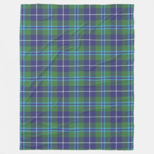 Manta Polar Clan Douglas Plaid Green Black Tartan Check
