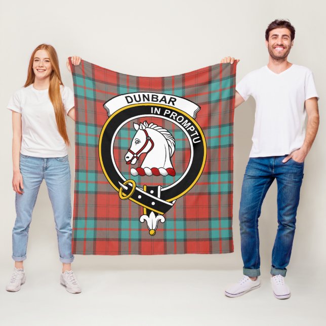 Manta Polar Clan Dunbar Ancient Tartan Plaid (In situ)