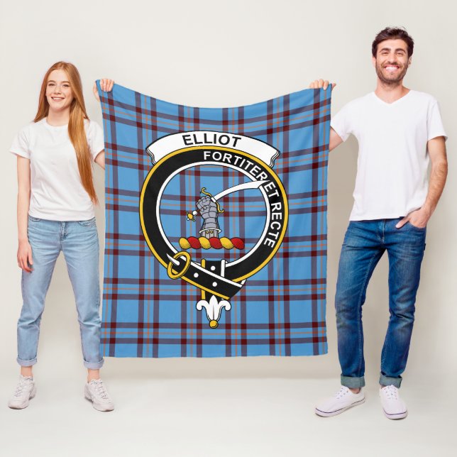 Manta Polar Clan Elliot Ancient Tartan Plaid (In situ)