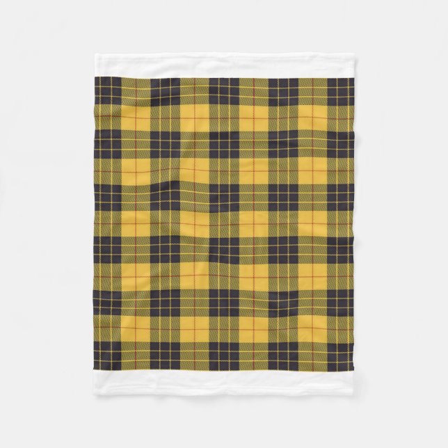 Manta Polar Clan escocés MacLeod de Lewis Yellow Black Tartán (Anverso)