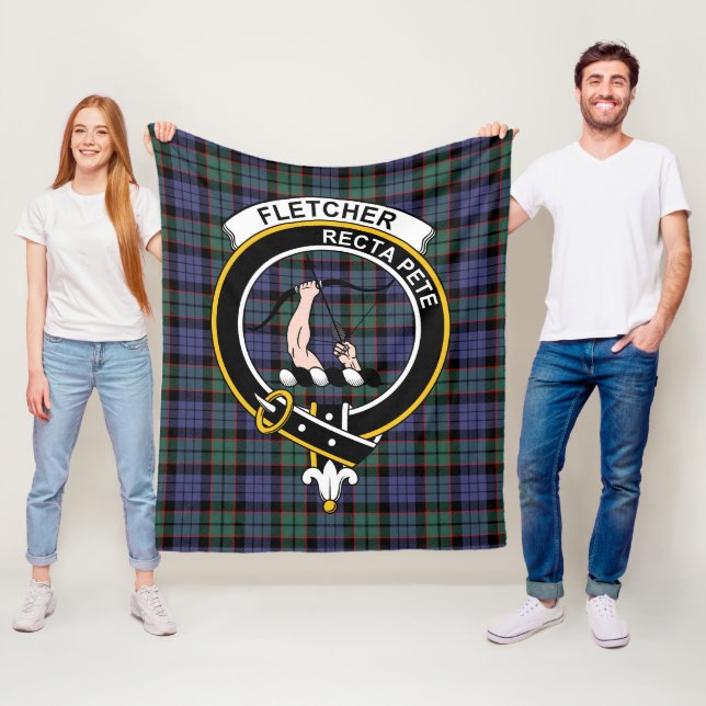 Manta Polar Clan Fletcher Modern Tartan Plaid (In situ)