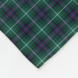 Manta Polar Clan Forest Green de MacDonald y tartán del azul