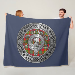 Manta Polar Clan Forrester | Foster Escudo y Tartan Knot