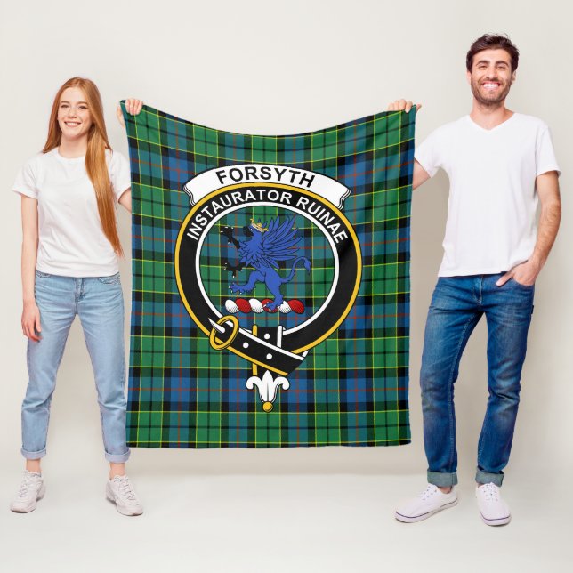 Manta Polar Clan Forsyth Ancient Tartan Plaid (In situ)