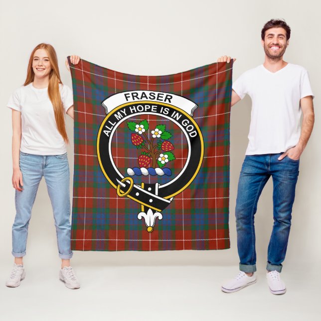 Manta Polar Clan Fraser Antiguo Tartan Plaid (In situ)