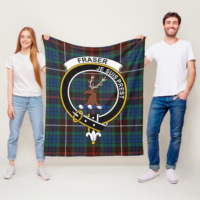 Manta Polar Clan Fraser Hunting Ancient De Lovat Tartan Plaid (In situ)