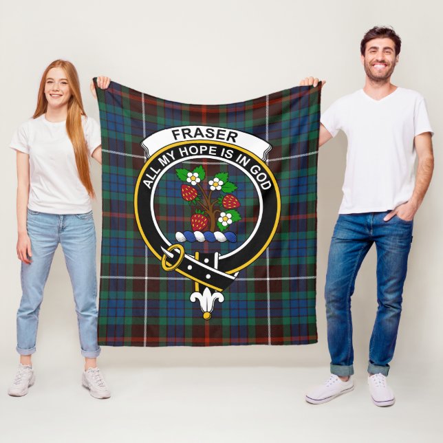 Manta Polar Clan Fraser Hunting Antiguo Tartán Plaid (In situ)