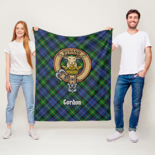 Manta Polar Clan Gordon Escudo sobre Tartán