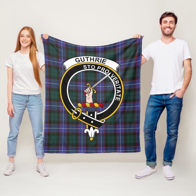 Manta Polar Clan Guthrie Modern Tartan Plaid (In situ)