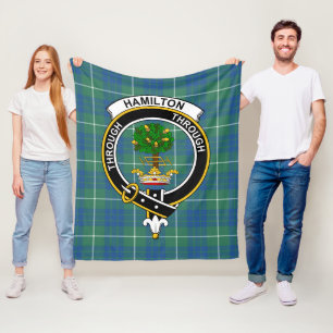 Manta Polar Clan Hamilton Caza Antiguo Tartan Plaid