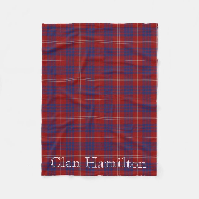 Manta Polar Clan Hamilton Tartan Fleece Blanket (Anverso)