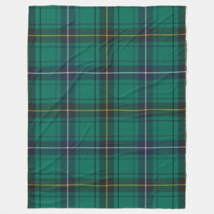Manta Polar Clan Henderson Plaid Green Black Tartan Check