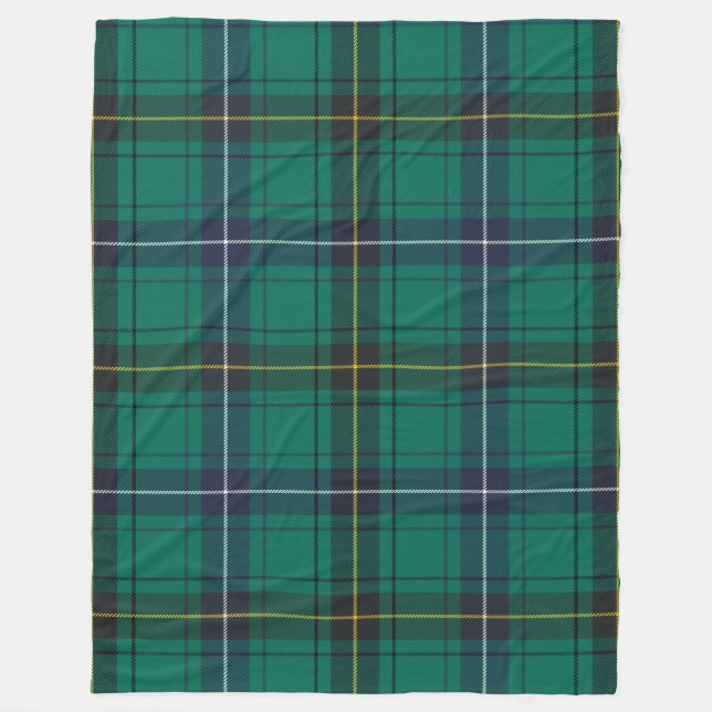 Manta Polar Clan Henderson Plaid Green Black Tartan Check (Anverso)