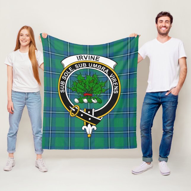 Manta Polar Clan Irvine Ancient Tartan Plaid (In situ)