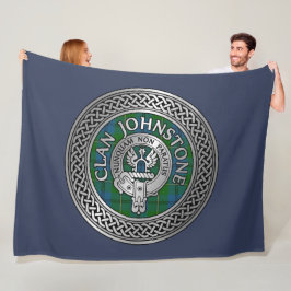 Manta Polar Clan Johnstone Escudo y Tartan Knot