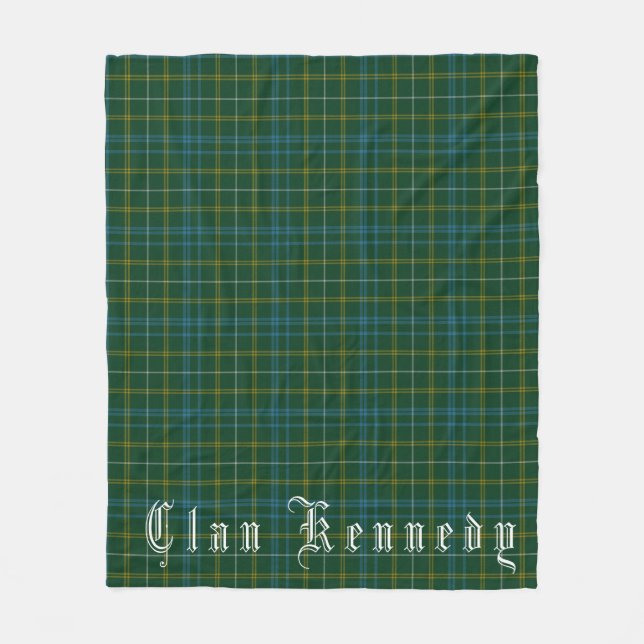 Manta Polar Clan Kennedy Tartan Fleece Blanket (Anverso)