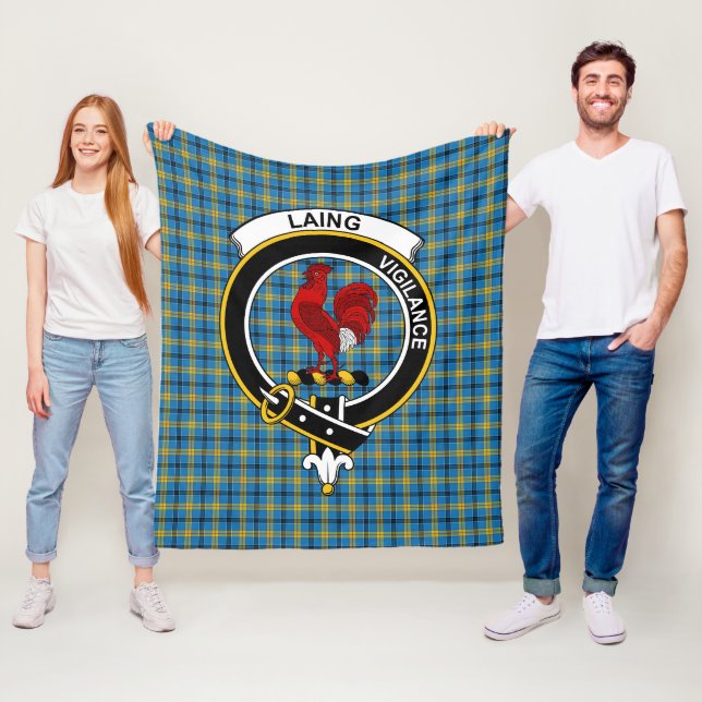 Manta Polar Clan Laing Hunting Tartan Plaid (In situ)