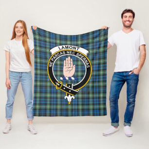 Manta Polar Clan Lamont Antiguo Tartan Plaid