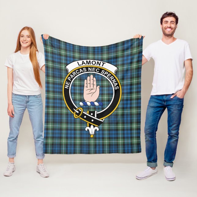 Manta Polar Clan Lamont Antiguo Tartan Plaid (In situ)