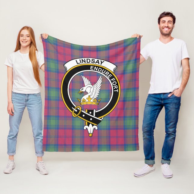 Manta Polar Clan Lindsay Ancient Tartan Plaid (In situ)