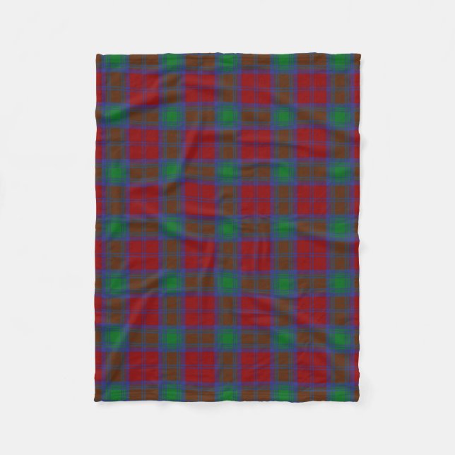 Manta Polar Clan Lindsay Tartán Plaid (Anverso)