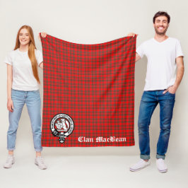 Manta Polar Clan MacBean Escudo Badge & Tartán