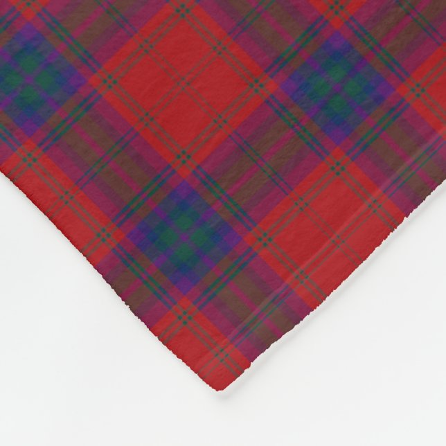 Manta Polar Clan MacDougall Tartán Escocia Placa Roja (Esquina)