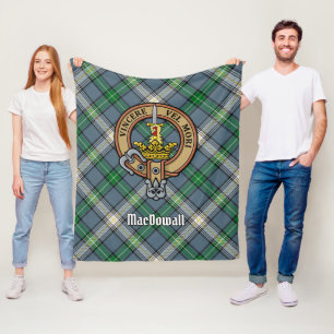 Manta Polar Clan MacDowall Escudo sobre Tartán