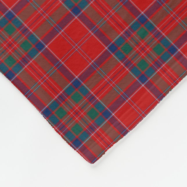 Manta Polar Clan MacGillivray Tartan Red and Blue Plaid (Esquina)