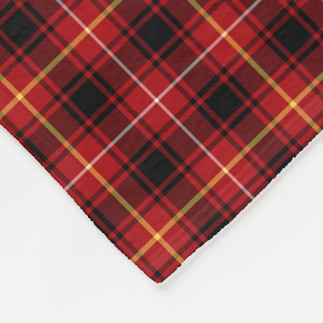 Manta Polar Clan MacIver Tartan Red Scottish Plaid (Esquina)