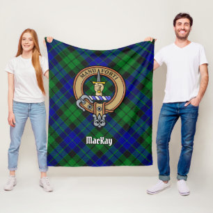 Manta Polar Clan MacKay Escudo sobre Tartán
