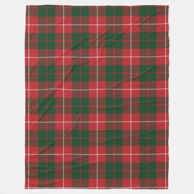 Manta Polar Clan MacKinnon Plaid Tartan Red Green Check (Anverso)
