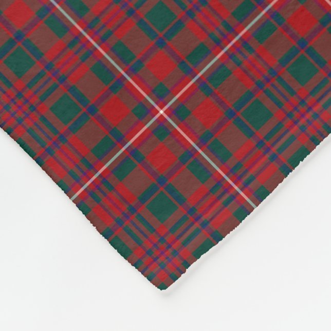 Manta Polar Clan MacKinnon Tartan Vintage Escocia Plaid (Esquina)
