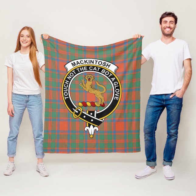 Manta Polar Clan MacKintosh Antiguo Tartan Plaid (In situ)