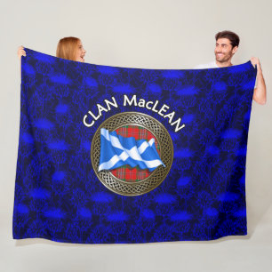 Manta Polar Clan MacLean Tartan Knot & Flag