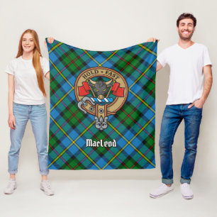 Manta Polar Clan MacLeod Escudo sobre Tartán