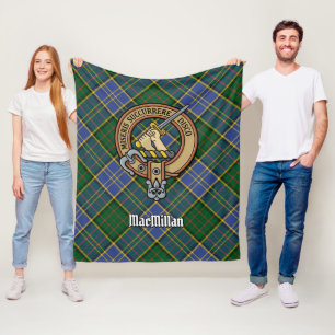 Manta Polar Clan MacMillan Escudo sobre la caza de tartán