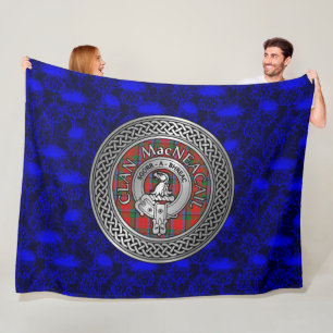 Manta Polar Clan MacNeacail MacNicol Escudo y Nudo Tartán