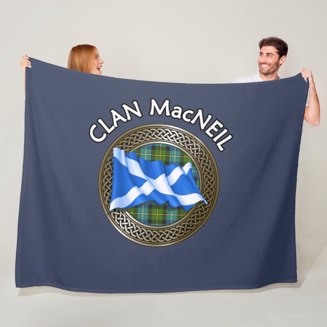 Manta Polar Clan MacNeil Tartan Knot & Flag (In situ)