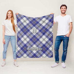 Manta Polar Clan MacPherson Blue Dress Tartan Fleece Blanket