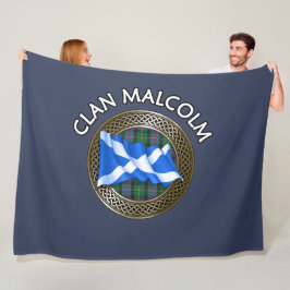 Manta Polar Clan Malcolm Tartan Knot & Flag