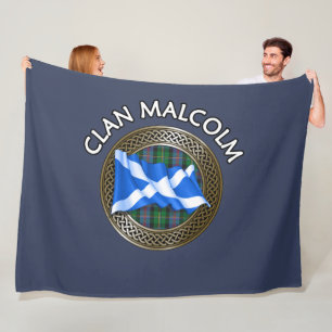 Manta Polar Clan Malcolm Tartan Knot & Flag
