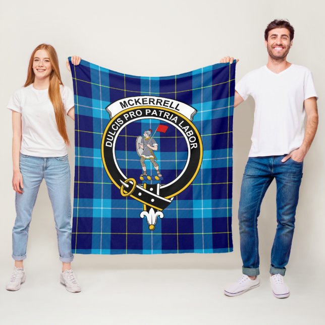 Manta Polar Clan McKerrell Blue Tartan Plaid (In situ)