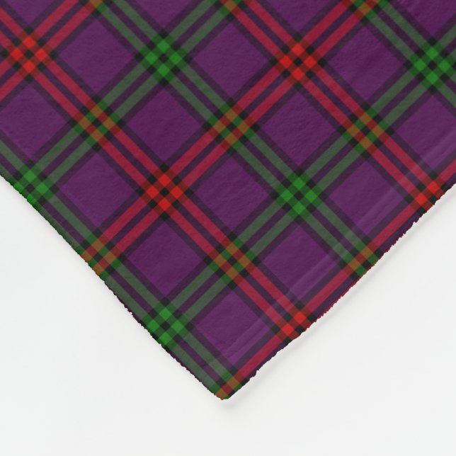Manta Polar Clan Montgomery Tartan Purple Plaid (Esquina)