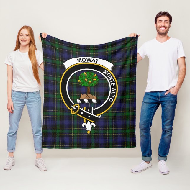 Manta Polar Clan Mowat Tartan Plaid (In situ)
